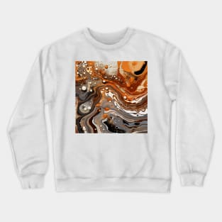 Autumnal Abstract Liquid Terrain Crewneck Sweatshirt